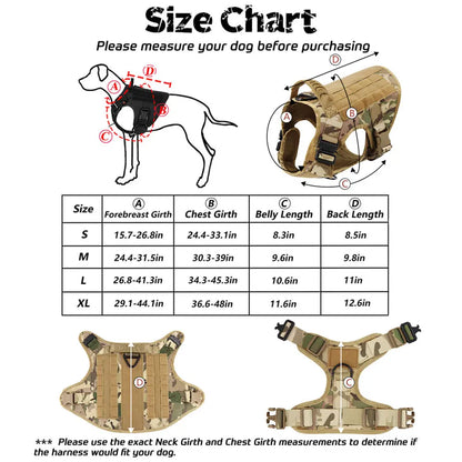 Military-style Dog Harness, Collar, and Leash Set