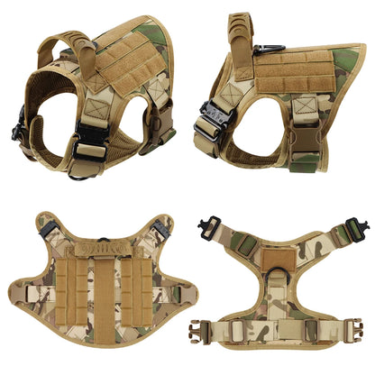 Military-style Dog Harness, Collar, and Leash Set